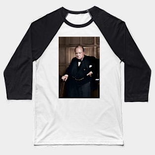 Winston Churchill in colour #andythephotodr Baseball T-Shirt